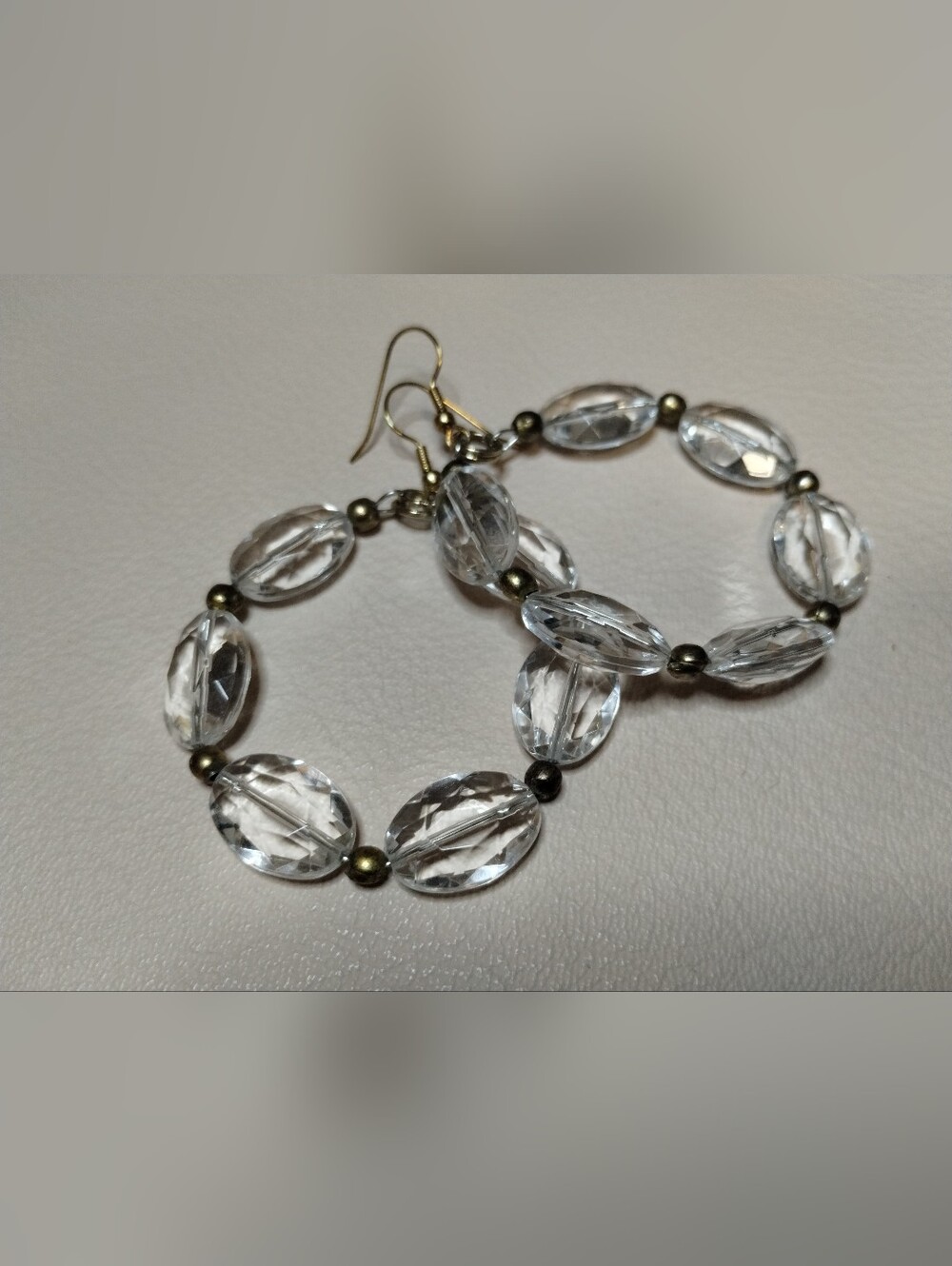 Clear Acrylic Hoop Earrings